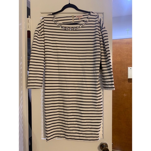 Juicy Couture Crystal Striped Alexis Jersey Dress - Picture 4 of 8